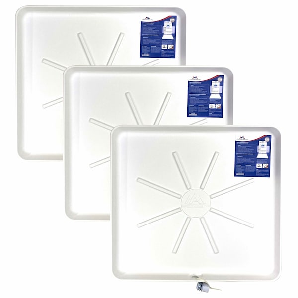 American Built Pro Washing Machine Drain Pan, 30 in x 28 in Plastic